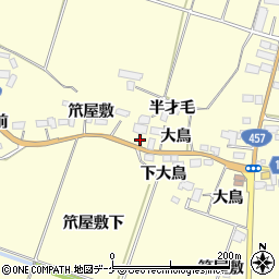 宮城県栗原市栗駒稲屋敷大鳥8周辺の地図