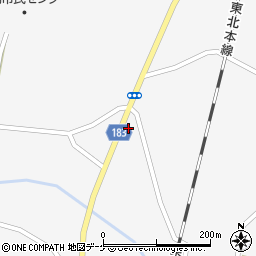 岩手県一関市花泉町油島上築道周辺の地図