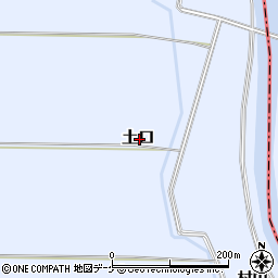 山形県東田川郡三川町土口周辺の地図