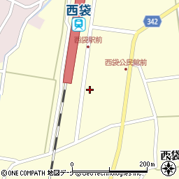 山形県東田川郡庄内町西袋駅前周辺の地図