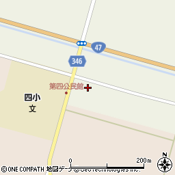 庄内町役場　余目第四公民館周辺の地図