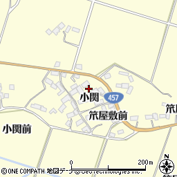 宮城県栗原市栗駒稲屋敷（小関）周辺の地図