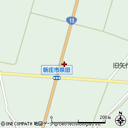 山形県新庄市泉田25周辺の地図