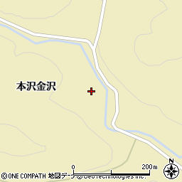 宮城県栗原市花山（本沢金沢）周辺の地図
