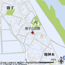 猪子公民館周辺の地図