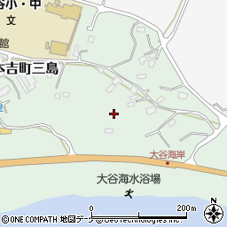 宮城県気仙沼市本吉町三島周辺の地図