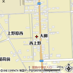 宮城県栗原市栗駒中野西上野周辺の地図