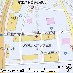 夢工房２１三川店　ホール周辺の地図