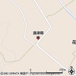 涌津郵便局周辺の地図