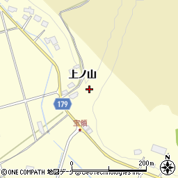 宮城県栗原市栗駒稲屋敷（上ノ山）周辺の地図