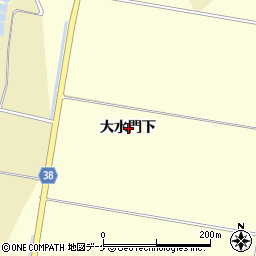 山形県酒田市広岡新田大水門下周辺の地図