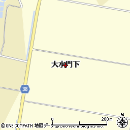 山形県酒田市広岡新田（大水門下）周辺の地図
