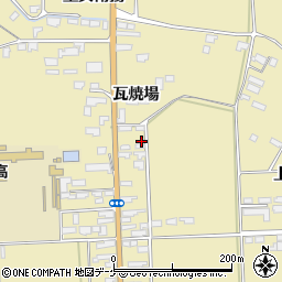 宮城県栗原市栗駒中野瓦焼場周辺の地図