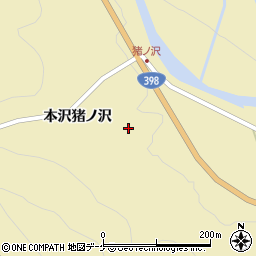 宮城県栗原市花山（本沢猪ノ沢）周辺の地図