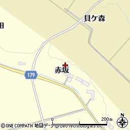 宮城県栗原市栗駒稲屋敷赤坂周辺の地図
