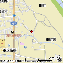 宮城県栗原市栗駒中野田町裏8周辺の地図