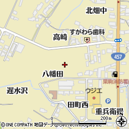 宮城県栗原市栗駒中野田町西周辺の地図