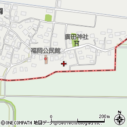 山形県酒田市広野福岡28周辺の地図