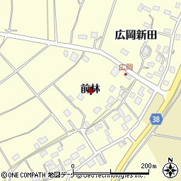 山形県酒田市広岡新田前林周辺の地図