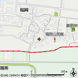 山形県酒田市広野福岡58周辺の地図