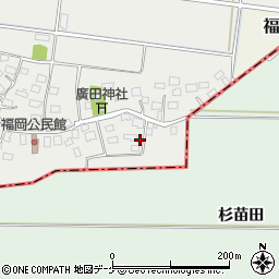 山形県酒田市広野福岡18周辺の地図