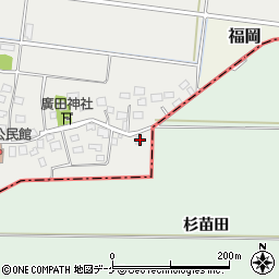 山形県酒田市広野福岡571周辺の地図