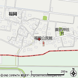 山形県酒田市広野福岡197周辺の地図