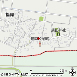 山形県酒田市広野福岡212周辺の地図