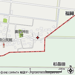 山形県酒田市広野福岡253周辺の地図
