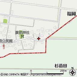 山形県酒田市広野福岡253周辺の地図