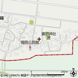 山形県酒田市広野福岡223周辺の地図