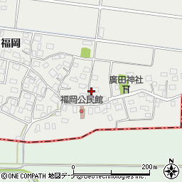 山形県酒田市広野福岡214周辺の地図