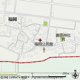 山形県酒田市広野福岡198周辺の地図