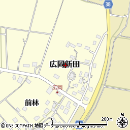 山形県酒田市広岡新田周辺の地図