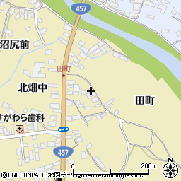 宮城県栗原市栗駒中野田町周辺の地図