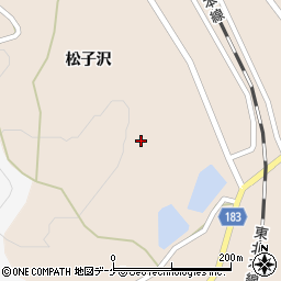 岩手県一関市花泉町涌津松子沢周辺の地図