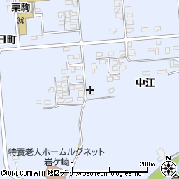 宮城県栗原市栗駒岩ケ崎中江周辺の地図