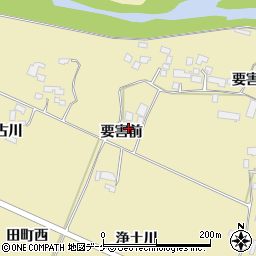 宮城県栗原市栗駒中野要害前周辺の地図