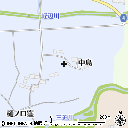 宮城県栗原市栗駒岩ケ崎中島周辺の地図