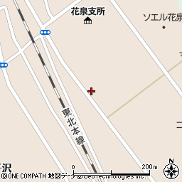 岩手県一関市花泉町涌津道下33-3周辺の地図