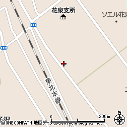 岩手県一関市花泉町涌津道下33周辺の地図