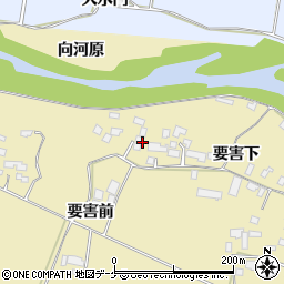 宮城県栗原市栗駒中野（要害下）周辺の地図