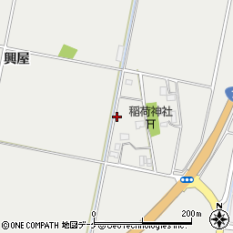 山形県酒田市広野興屋周辺の地図