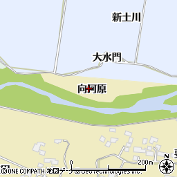宮城県栗原市栗駒中野向河原周辺の地図