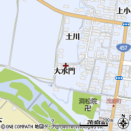 宮城県栗原市栗駒岩ケ崎大水門周辺の地図