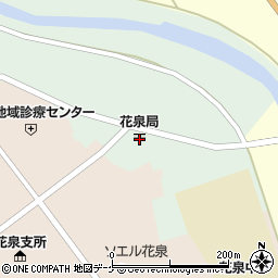 花泉郵便局周辺の地図