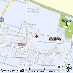 山形県東田川郡庄内町家根合菖蒲島周辺の地図