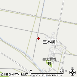 山形県酒田市広野三本柳周辺の地図