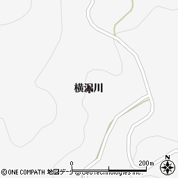 岩手県一関市室根町津谷川横沢川周辺の地図