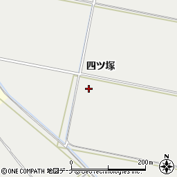 山形県酒田市広野四ツ塚周辺の地図